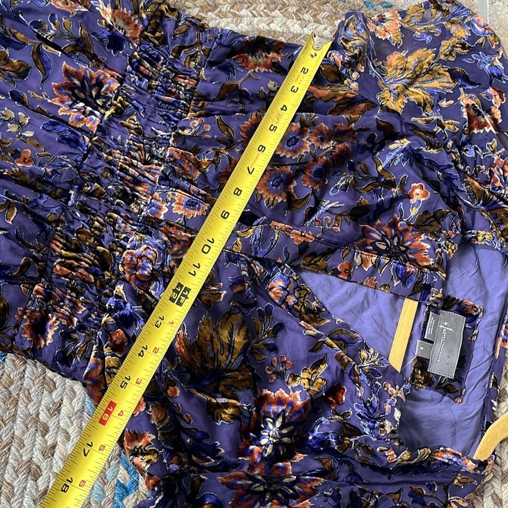 Anthropologie - The Somerset Burn-out Velvet Maxi Dress Size Small NWT In - Picture 12 of 13